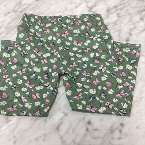 Oshkosh green floral leggings. Size 2T